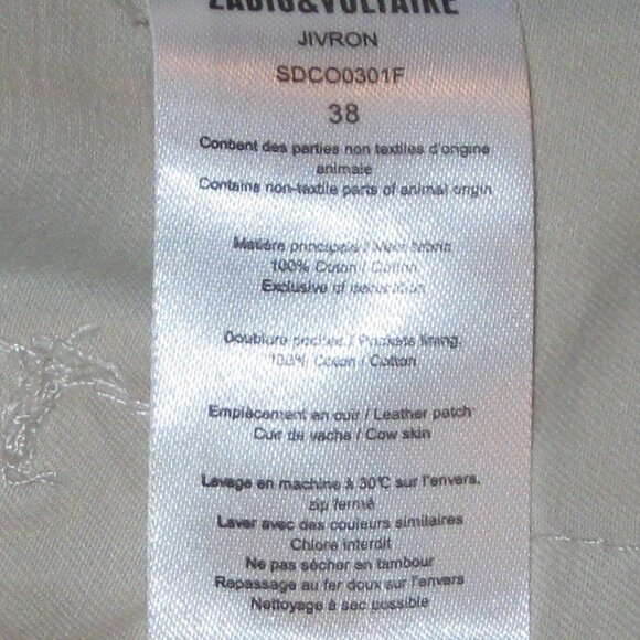 Zadig & Voltaire Jivron Mini Skirt Beige Size 38 NWT - Picture 5 of 6